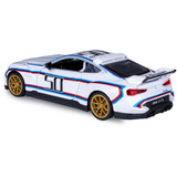 Jamara BMW 3.0 CSL Diecast, Modellfahrzeug weiß, Maßstab 1:34, inkl. Knopfzellen, Rückzugmotor