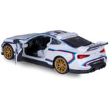 Jamara BMW 3.0 CSL Diecast, Modellfahrzeug weiß, Maßstab 1:34, inkl. Knopfzellen, Rückzugmotor