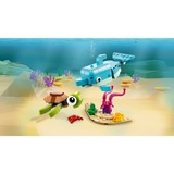 LEGO 31128 Creator 3-in-1 Delfin und Schildkröte, Konstruktionsspielzeug Seepferdchen, Fisch, Figuren von Meerestieren