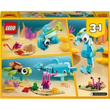 LEGO 31128 Creator 3-in-1 Delfin und Schildkröte, Konstruktionsspielzeug Seepferdchen, Fisch, Figuren von Meerestieren