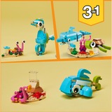 LEGO 31128 Creator 3-in-1 Delfin und Schildkröte, Konstruktionsspielzeug Seepferdchen, Fisch, Figuren von Meerestieren