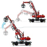 LEGO 42144 Technic Umschlagbagger, Konstruktionsspielzeug Mechanisches Spielzeug Set, manuelle und pneumatische Funktionen