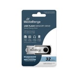 MediaRange Flexi-Drive 32 GB, USB-Stick schwarz/silber, USB-A 2.0