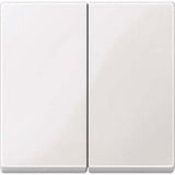 Merten Wippe für Serienschalter, zweiteilige Taste, glänzende Thermoplast-Abdeckung weiß (glänzend), Retail