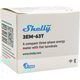 Shelly 3EM-63T Gen3, Messgerät weiß, kompakter Energiemesser, Photovoltaik-tauglich