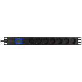 BlueWalker PowerWalker PDU LC-10A 7x CEE 7/3 (IEC C14 Input), Stromversorgung schwarz