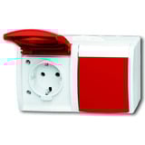 Busch-Jaeger Steckdose CEE 7/3 Typ F 20/2 EW DVN 54 rot, Retail