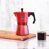 Cecotec Mokclassic 900 , Kaffeebereiter rot/schwarz, Aluminium-Kaffeekocher