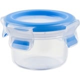 Emsa CLIP & CLOSE Frischhaltedose 0,15 Liter transparent/blau, rund, Ø 9,2cm