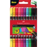 Faber-Castell Doppelender Filzstift, neon, 10er Etui