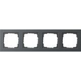 Gira Abdeckrahmen vierfach E2 System 55 Typ 021423 Kunststoff Thermoplast IP20 anthrazit, Retail
