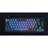 Keychron Q2 Knob, Gaming-Tastatur schwarz/blau, DE-Layout, Gateron G Pro Brown, Hot-Swap, Aluminiumrahmen, RGB
