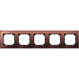 Merten Rahmen Glas 5-fach waagerecht und senkrecht braun (glänzend), Retail
