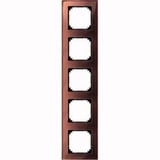 Merten Rahmen Glas 5-fach waagerecht und senkrecht braun (glänzend), Retail