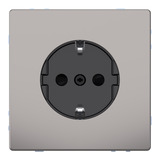 Merten Schutzkontakt-Steckdose mit Steckklemmen nickel, Retail