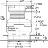 Neff T18BD3AN0, Autarkes Kochfeld schwarz/edelstahl, mit integriertem Dunstabzug