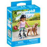 PLAYMOBIL 71739 My Life Inlinerin mit Retriever, Konstruktionsspielzeug 