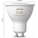 Philips HUE White & Color Ambiance Starter-Set: 3 smarte GU10-Spots + Dimmschalter, LED-Lampe 
