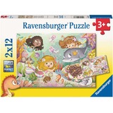 Ravensburger Kinderpuzzle Kleine Feen und Meerjungfrauen 2x 12 Teile