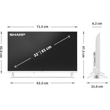 SHARP 32HE2745EW, LED-Fernseher 81 cm (32 Zoll), weiß, WUXGA, Triple Tuner