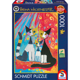 Schmidt Spiele Rosina Wachtmeister: Glückliche Katzenfamilie, Puzzle 1000 Teile