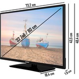 Telefunken XF32N550M, LED-Fernseher 80 cm (32 Zoll), schwarz, FullHD, Triple Tuner, HDMI