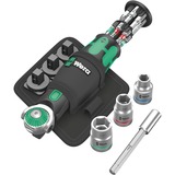 Wera 8009 Zyklop Pocket Set Imperial 2, 18-teilig, Bit-Satz schwarz/grün, Umschaltknarre für 3/8", 1/4", zöllig