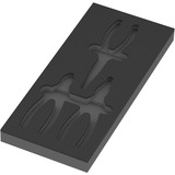 Wera 9884 Schaumstoffeinlage für KNIPEX Zangen Set VDE 1, leer schwarz/grau, für Tool Rebel Werkstattwagen