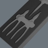 Wera 9884 Schaumstoffeinlage für KNIPEX Zangen Set VDE 1, leer schwarz/grau, für Tool Rebel Werkstattwagen