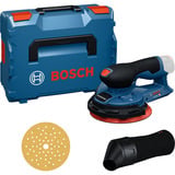 Bosch Professional Akku-Exzenterschleifer GEX 12V-150-3 Professional solo, 12Volt blau/schwarz, ohne Akku und Ladegerät, in L-BOXX