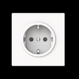 Busch-Jaeger Schutzkontakt-Steckdose CEE 7/3 Typ F mit erhöhtem Berührungsschutz, Unterputz, 16 Ampere, 250 Volt weiß, Retail