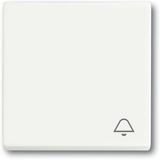 Busch-Jaeger Wippe mit Aufdruck mit Symbol Klingel weiß, Retail