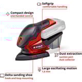 EINHELL Power X-Change Akku-Multischleifer TE-OS 18/150 Li-Solo rot/schwarz, ohne Akku und Ladegerät