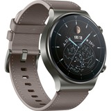 Huawei Watch GT2 Pro Classic, Smartwatch titan, Armband: Nebula Gray, Leder