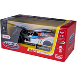 Jamara BMW M4 GT3 Diecast, Modellfahrzeug weiß, Maßstab 1:32, inkl. Knopfzellen, Rückzugmotor