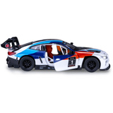 Jamara BMW M4 GT3 Diecast, Modellfahrzeug weiß, Maßstab 1:32, inkl. Knopfzellen, Rückzugmotor