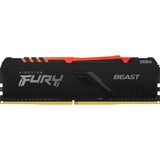 Kingston FURY DIMM 8 GB DDR4-3000, Arbeitsspeicher schwarz, KF430C15BBA/8, Beast RGB