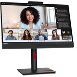 Lenovo ThinkVision T24mv-30, LED-Monitor 60.45 cm (23.8 Zoll), schwarz, Full HD, IPS, HDMI, DisplayPort, USB-C, Pivot, Webcam