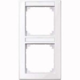 Merten Rahmen 2-fach mit Beschriftungsträger, glänzend, Typ 470225 weiß (glänzend), Retail