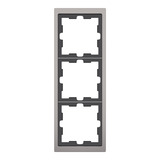 Merten Rahmen 3-fach Nickelmetallic grau, Retail