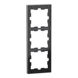 Merten Rahmen 3-fach Nickelmetallic grau, Retail