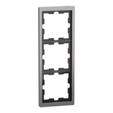 Merten Rahmen 3-fach Nickelmetallic grau, Retail