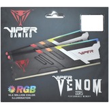 Patriot DIMM 32 GB DDR5-6200 (2x 16 GB) Dual-Kit, Arbeitsspeicher schwarz/weiß, PVVR532G620C40K, Viper Venom RGB, INTEL XMP