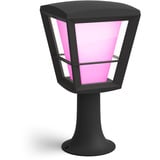 Philips White & Color Ambiance Econic Outdoor Sockelleuchte, LED-Leuchte schwarz