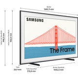 SAMSUNG The Frame GQ-75LS03A, QLED-Fernseher 189 cm(75 Zoll), schwarz, UltraHD/4K, Triple Tuner, HD+, 100Hz Panel