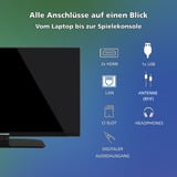 Telefunken XF32VP750M, LED-Fernseher 80 cm (32 Zoll), schwarz, FullHD, Triple Tuner, SmartTV, VIDAA Betriebssystem