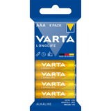 Varta Longlife, Batterie 8 Stück, AAA