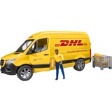 bruder 02671 MB Sprinter DHL mit Fahrer, Modellfahrzeug gelb