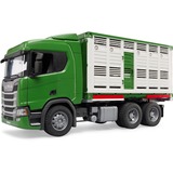 bruder 03548 Scania Super 560R Tiertransport-LKW, Modellfahrzeug inkl. 1 Rind