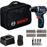 Bosch Professional Akku-Bohrschrauber GSR 12V-32 Professional, 12Volt blau/schwarz, 2x Li-Ionen Akku 2,0Ah, 36-teiliges Zubehör-Set, Werkzeugtasche